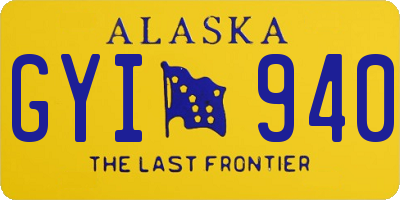 AK license plate GYI940