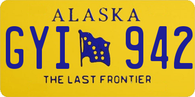 AK license plate GYI942