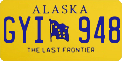AK license plate GYI948