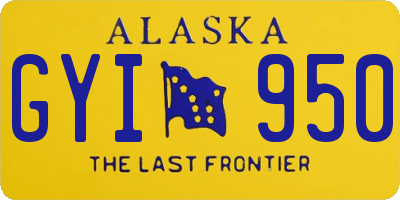 AK license plate GYI950