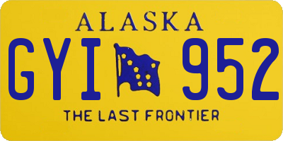 AK license plate GYI952