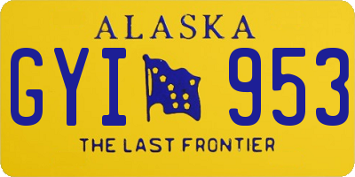 AK license plate GYI953