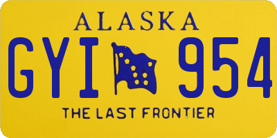 AK license plate GYI954
