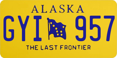 AK license plate GYI957