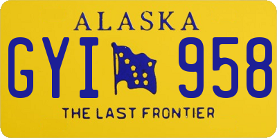 AK license plate GYI958