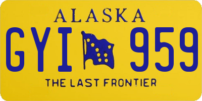 AK license plate GYI959
