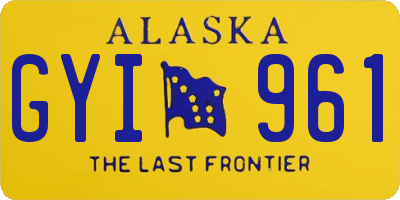 AK license plate GYI961