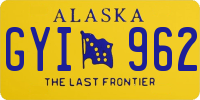 AK license plate GYI962