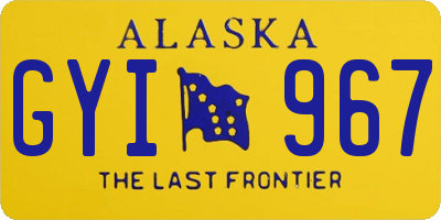 AK license plate GYI967