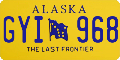 AK license plate GYI968