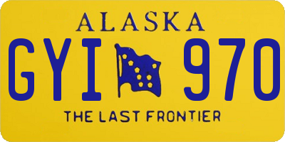 AK license plate GYI970