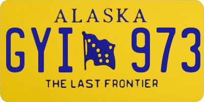 AK license plate GYI973