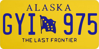 AK license plate GYI975