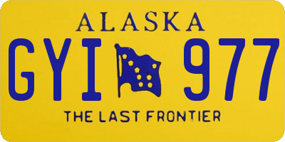 AK license plate GYI977