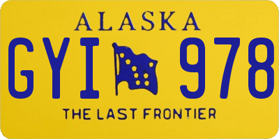 AK license plate GYI978