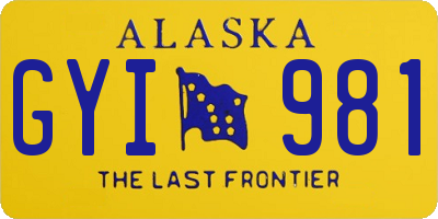 AK license plate GYI981