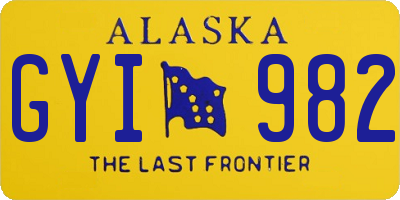 AK license plate GYI982