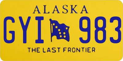AK license plate GYI983