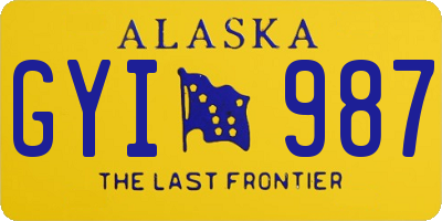 AK license plate GYI987