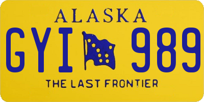 AK license plate GYI989