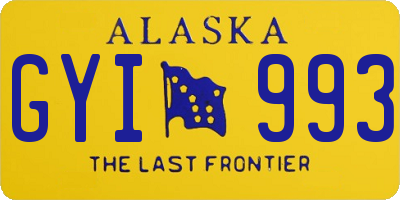 AK license plate GYI993