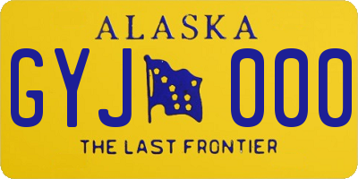 AK license plate GYJ000