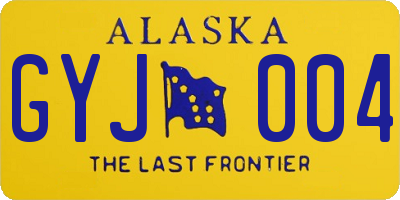 AK license plate GYJ004