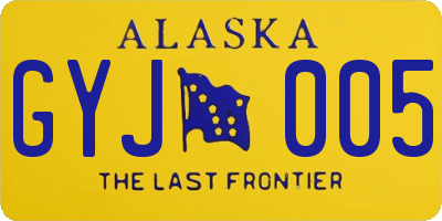 AK license plate GYJ005