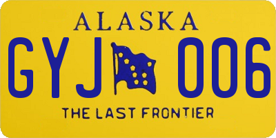 AK license plate GYJ006