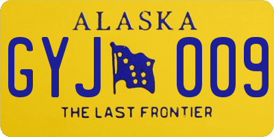 AK license plate GYJ009