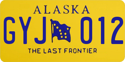 AK license plate GYJ012