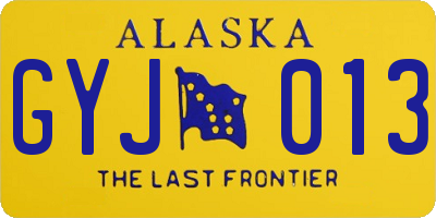 AK license plate GYJ013