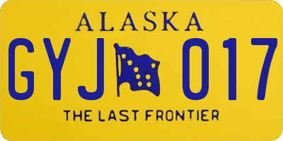 AK license plate GYJ017