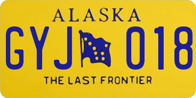 AK license plate GYJ018