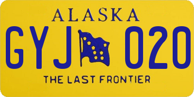 AK license plate GYJ020