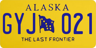 AK license plate GYJ021