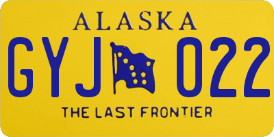 AK license plate GYJ022