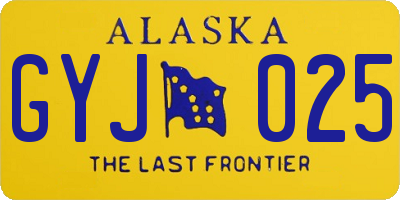 AK license plate GYJ025