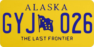 AK license plate GYJ026