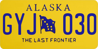 AK license plate GYJ030