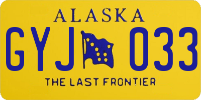 AK license plate GYJ033