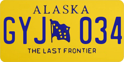 AK license plate GYJ034