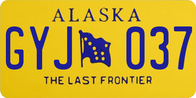 AK license plate GYJ037