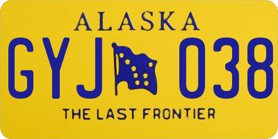 AK license plate GYJ038