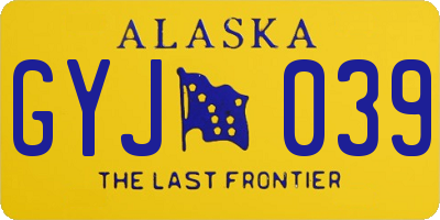 AK license plate GYJ039