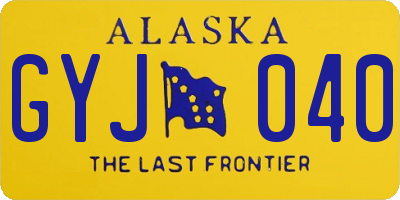 AK license plate GYJ040
