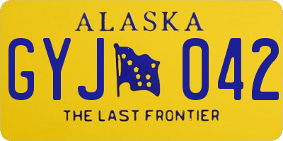 AK license plate GYJ042