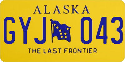 AK license plate GYJ043