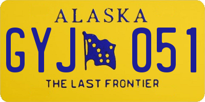 AK license plate GYJ051