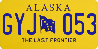 AK license plate GYJ053